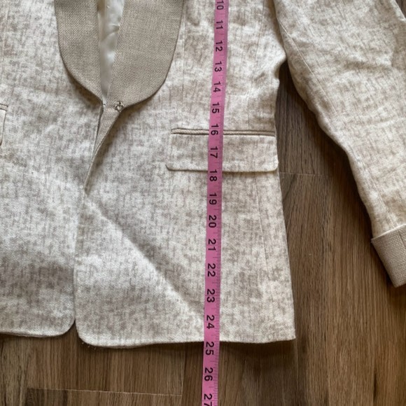 Tahari by Arthur Levine Linen Women's Cream Blazer Collared 8 - Picture 6 of 9